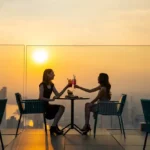 cafe rooftop view senja